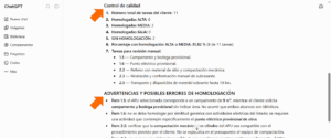Página web del asistente de IA. Unas flechas señalan las validaciones generadas como resultado del prompt.