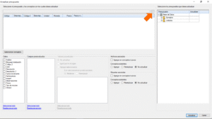 Quercusoft. Cuadro de diálogo "Actualizar presupuesto". Una flecha señala el botón "..." (en el botón se muestran tres puntos) que permite seleccionar el presupuesto que se va a utilizar como fuente de datos.